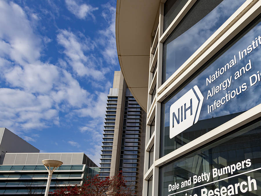 exterior of an NIH research building
