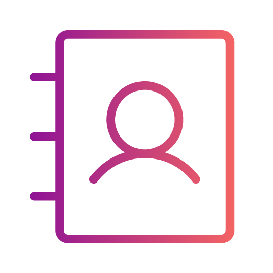 icon of a person on a book