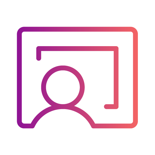 icon person and window