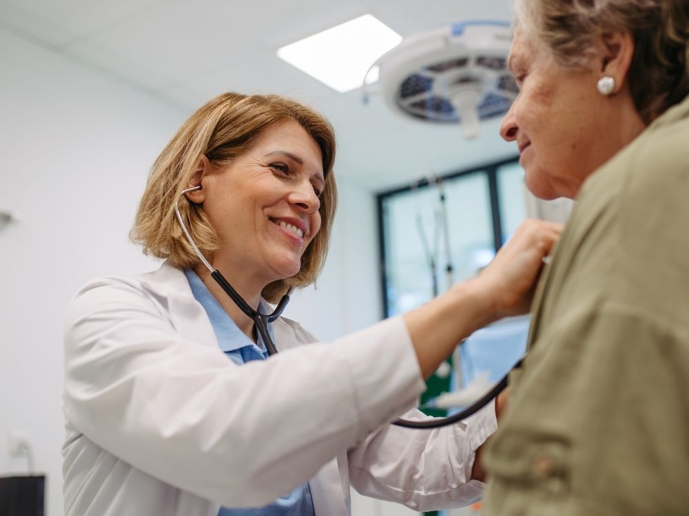 healthcare provider smiling