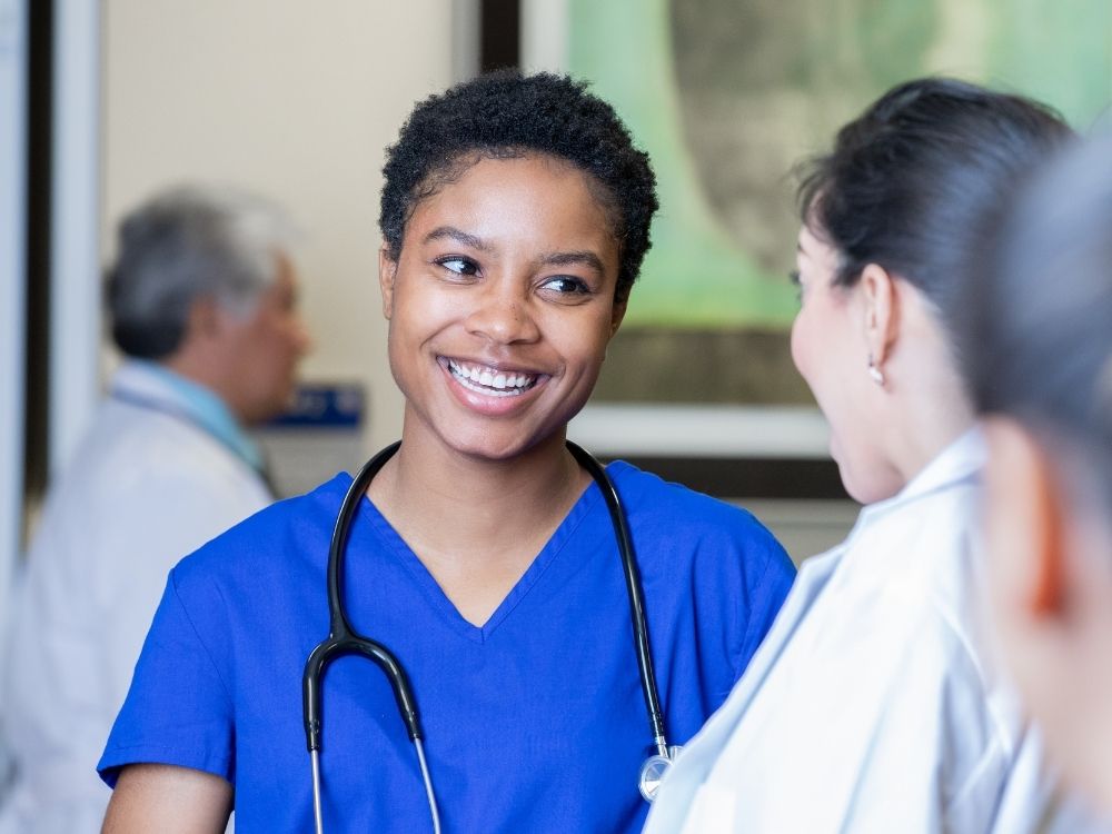 healthcare provider smiling