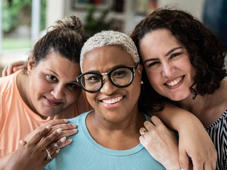 group of smiling friends