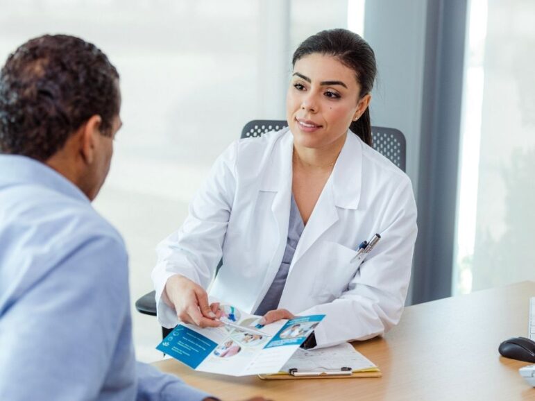 doctor talking to a patient