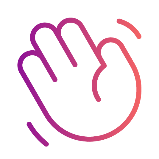 icon waving hand