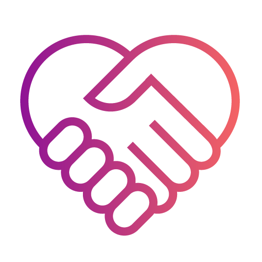 icon of two hands forming a heart